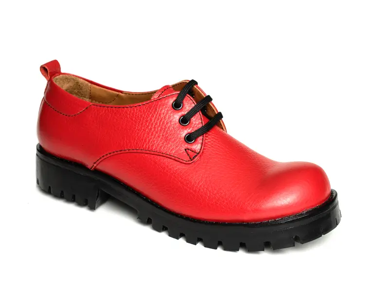 Kırmızı Baskılı Palyaço Burun Kadın Ayakkabı 2