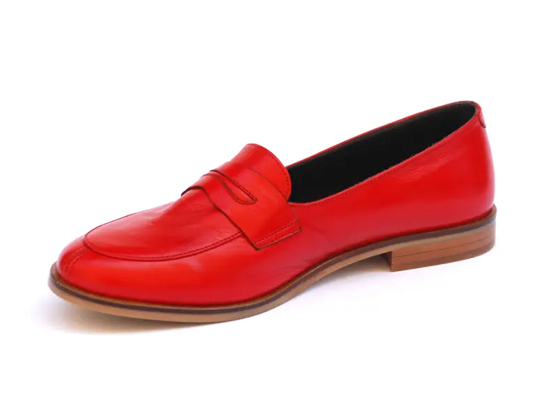 Kırmızı Kadın Makosen Ayakkabı 2