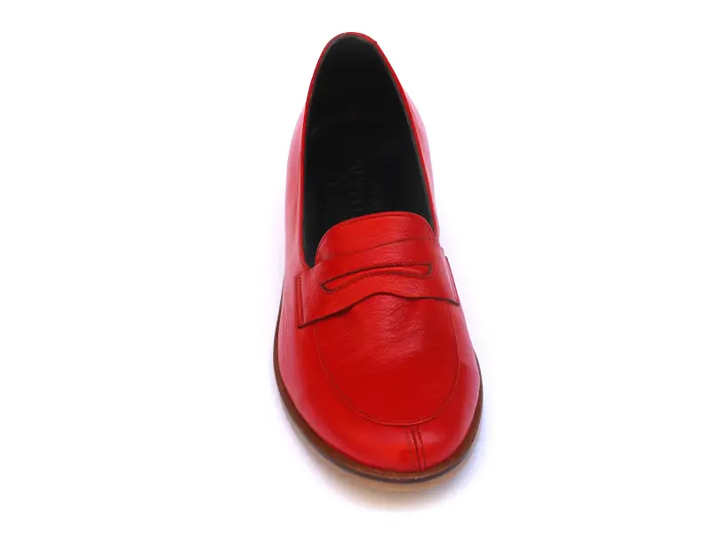 Kırmızı Kadın Makosen Ayakkabı 3