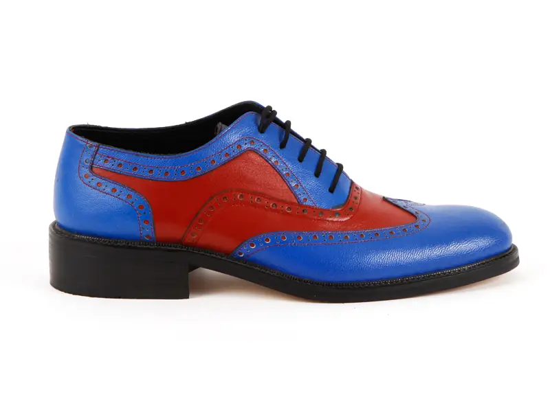 Mavi Bordo Erkek Oxford Ayakkabı 3