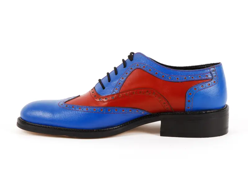 Mavi Bordo Erkek Oxford Ayakkabı