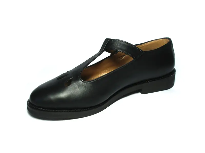 Siyah Deri Kadın Klasik Ayakkabı 2