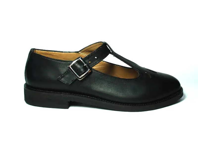 Siyah Deri Kadın Klasik Ayakkabı 4