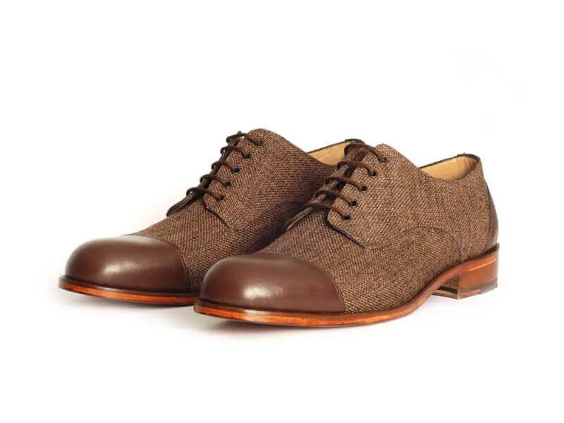 Kahverengi Erkek Keten Ayakkabı 5