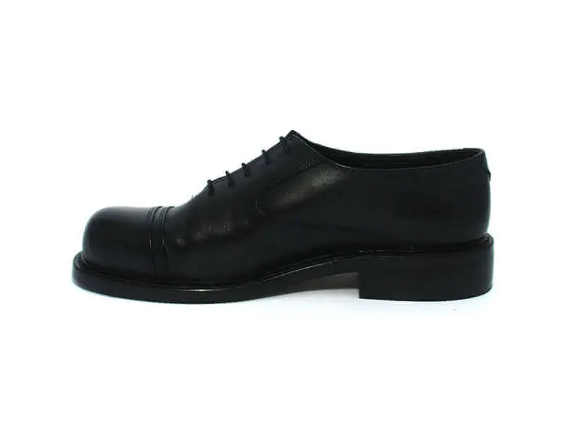 Siyah Bağcıklı Kösele Erkek Klasik Ayakkabı