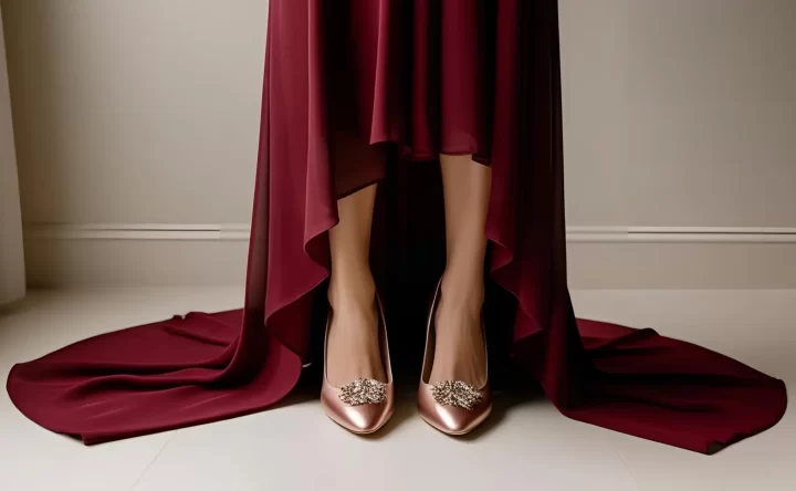 Bordo Elbisenin Altına Hangi Renk Ayakkabı Gider?